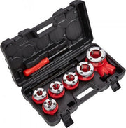 Pijpdraad snijgereedschap Set - 6-delig - Pijp snijder - Ratel snijdgereedsschap - 1/4" tot 1-1/4" NPT - In Koffer - Voor Water- & Gasleidingen