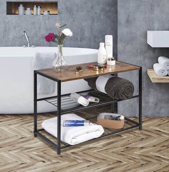 Bolt Edge Schoenenrek - Grijs - Luxe Schoenenbank - Voor 6 Paar Schoenen