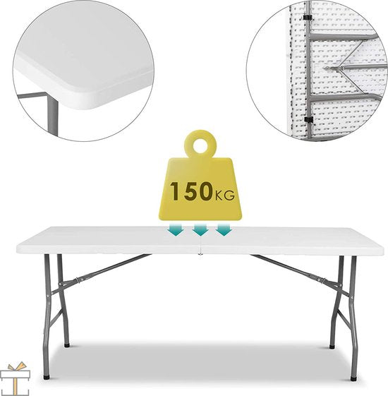 Happyment Camping klaptafel - 4 personen - Inklapbaar - Picknicktafel - Kinderen & volwassenen