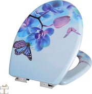 Bolt Edge Toiletbril - Dilly print - Antibacterieel - Softclose - Universeel ontwerp