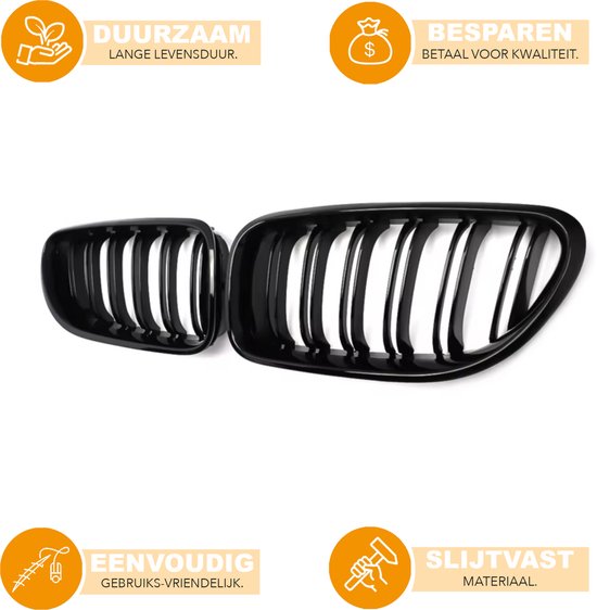 Voorbumper grille - Voor BMW 6 Serie F12/F13/F06 M6 (2012-2018)- Gloss Black - M Look - Auto accessoires