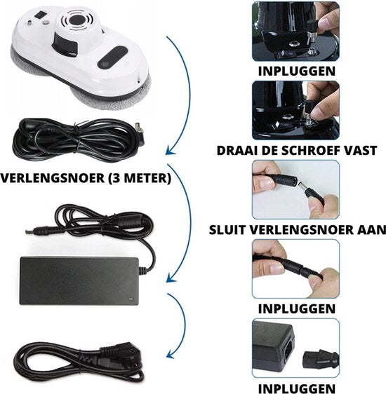 Robot Ramenwasser - Automatisch - Valbeveiliging - Wit