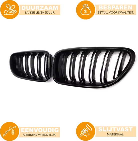 Grille M6 Vaylen - Voorbumper grille - Voor BMW 6 Serie F12/F13/F06 M6 (2012-2018) - Gloss Black - M Look - Auto accessoires