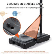 Basketbalpaal Deluxe - Verstelbare basketbalring - 1.2 tot 3 meter hoog - Voor buiten