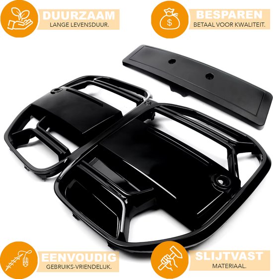 Voorbumper - Voor BMW G22/G23 2021-2023 - Auto accessoires - CSL stijl mesh grille - Gloss Zwart