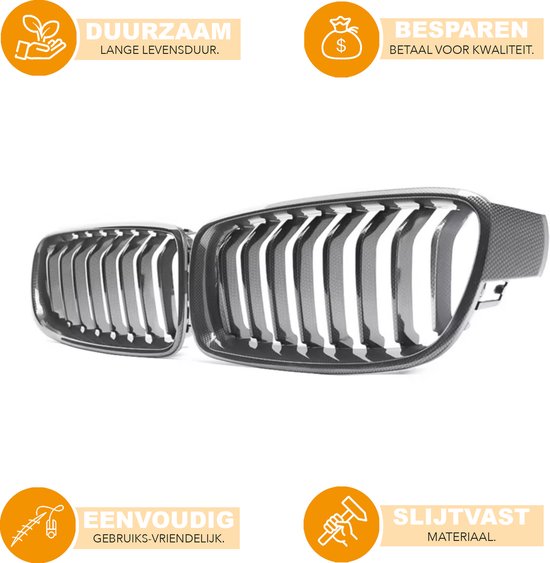 Voorbumper - Voor BMW F30/F31 3-Serie Sedan 2012-2016 - Auto accessoires - Voorgrille - Carbon Look - Bumpercover voorzijde