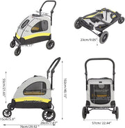 Hondenbuggy - Inklapbaar - Voor kleine honden - Tot 55KG - All terrain - Comfort