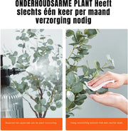 Kunstplant Eucalyptus - Kunstplanten voor binnen en buiten - Palmboom - In pot - Kunstbloemen - Geurloos 80x80x181 cm