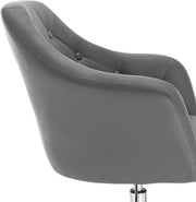 Barkruk Keke Elroy - Industrial Donkergrijs - Barkrukken set van 1 - Barstoel Kruk - Barstoelen met rugleuning - Keukenstoel - In hoogte verstelbaar - Kunstleer