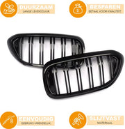 Voorbumper grille Deluxe - Voor BMW 5 Serie G30/G31 (2017-2018) - Gloss Black - Auto accessoires - Magisch Design