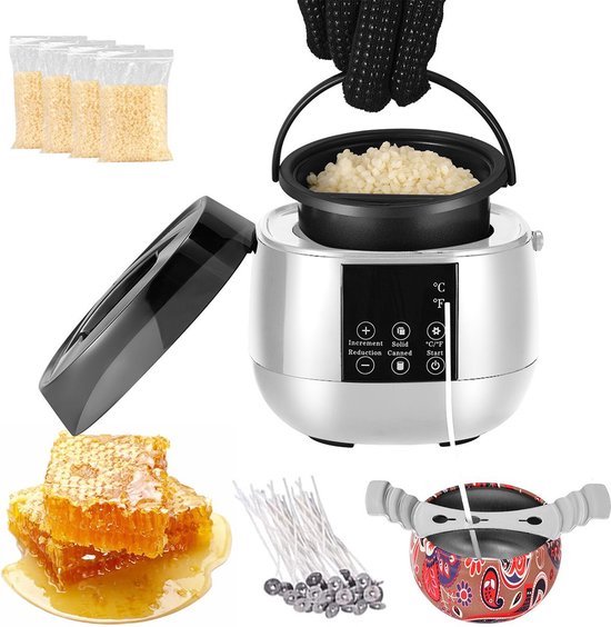 Happyment Kaars Smeltpan Set - Kaarsvet - Smeltpot - Starterspakket - Voor volwassen en kinderen
