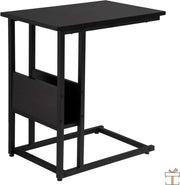 Happyment Bijzettafel - Laptoptafel - Ontbijt - Bed - vierkant / rechthoek - Zwart - 55x36x60cm