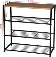 Bolt Edge Schoenenrek - Zwart - Vintage Design - 6-9 Paar - Voor Hal of Slaapkamer