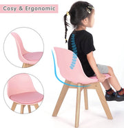 Bolt Edge Kinderstoel - Roze - Kinderfauteuil - Eetkamerstoel - Zithoogte 33cm