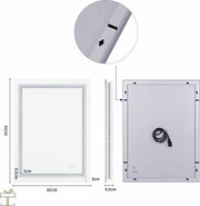 Happyment® Badkamerspiegel met verlichting - Touchscreen - 3 LED standen - Dimbaar - Rechthoek of horizontaal - Anti-condens