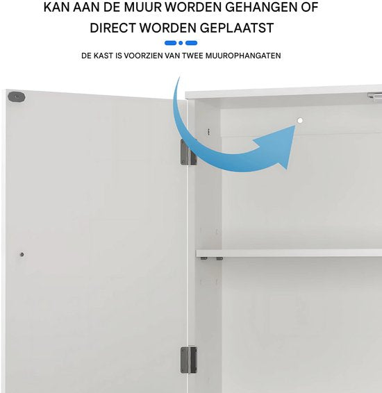 Wastafelonderkasten deluxe - Badkamerkast - Badkamermeubel - Wastafelkast - Wit