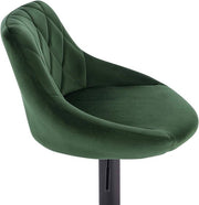 Designer Barkruk - Donkergroen - Velvet - Ergonomisch - Verstelbaar - Set van 1