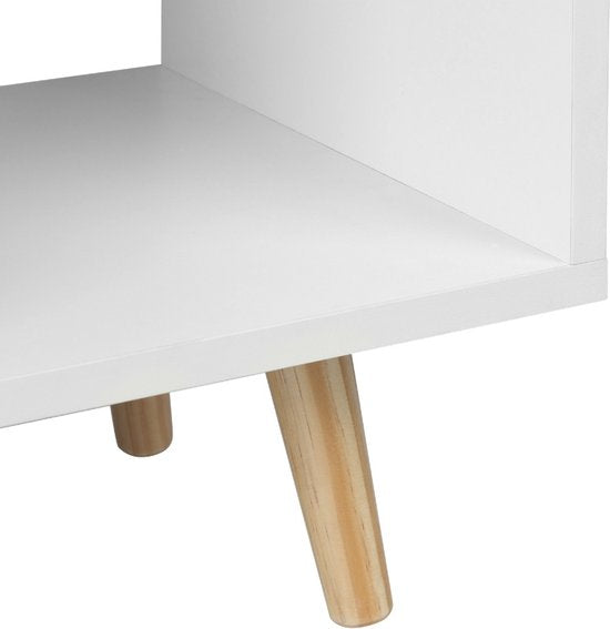 Happyment Boekenkast OPEN - 5 Vakken - Wit - Op potem - Boekenkast - Boekenrek - Woonkamer, slaapkamer en kinderkamer - Hout - 60x30x95CM