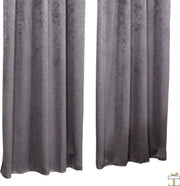 Happyment® Gordijnen Set van 2 - Verduisterend & Isolerend - Grijs - Rails - Gordijn - 135x245 cm - Zwaar