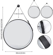 Ronde spiegel met verlichting - 80cm - Voor Badkamer, Make-up & Wandmontage - Dimbaar licht met voorruitverluchting - Goud