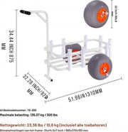 Viskar - Strandkar - Trolley voor vissen - Visspullen - Strandviswagen - 160KG - Met Ballonbanden - Voor Zand & Vissers