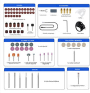 Elektrisch Roterend Gereedschap Zyren - 135W - 80 Stuks Accessoires - Mini Multigereedschapskit - 6 Slijpset met Variabele Snelheid