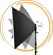 Happyment® Fotostudio set - Softbox - Studiolamp - Greenscreen met achtergrond systeem - Statief - Black friday - Kerstcadeau