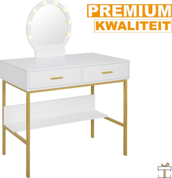 Bolt Edge Kaptafel - Inclusief spiegel - Make-up tafel - Voor kinderen en volwassenen