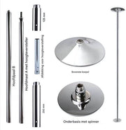 Paaldans paal - Dance pole - Strippaal - Danspaal - Paaldanspaal - 45 mm - Verstelbaar - Trainingspaal - Van 2,35 m tot 2,74 m