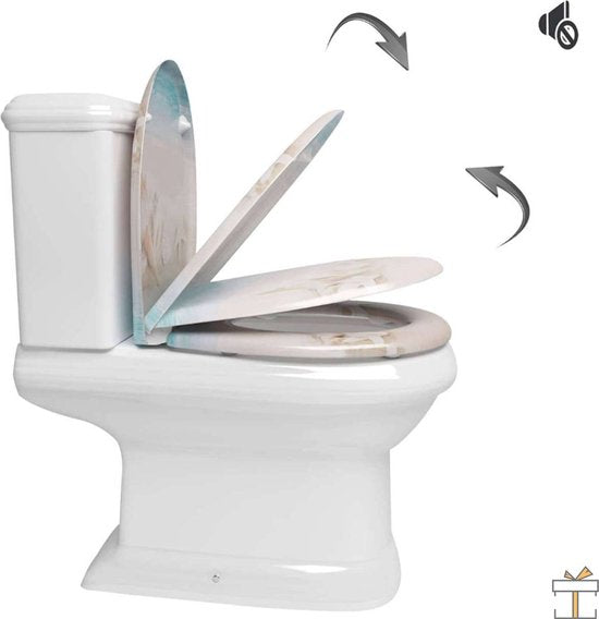 Bolt Edge Toiletbril - Costa stijl - Antibacterieel - Softclose - Universeel ontwerp