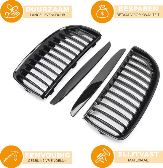 Voorbumper - Voor BMW E90/E91 328i/335i Xdrive 2005-2008 - Auto accessoires - Bumper voor - Niergrille - Gloss Zwart