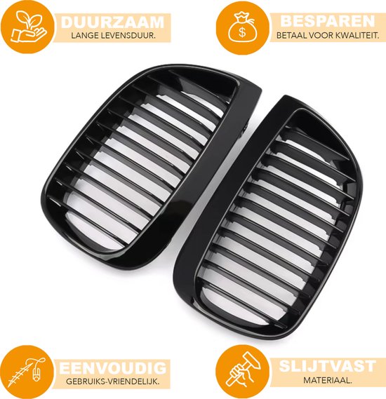 Voorbumper Grille - Gloss Black - Auto accessoires - Voor BMW E81/E87 1 Serie (2004-2007)
