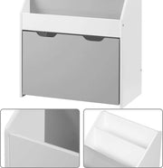 Bolt Edge Boekenkast - Voor speelkamer - Kinderkamer - Wit - Huisvorm - Hout