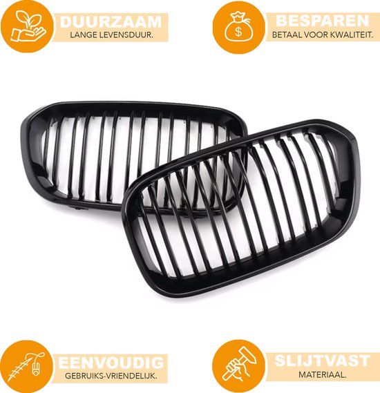 Grille - Voor BMW 1-Serie F20/F21 M1 stijl 2015-2017 - Auto accessoires - Nierroosters - Zwart