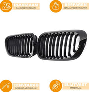 Grille Racing Zynex - Voorbumper grille deluxe - Voor BMW E46 (1999-2003) 320i/323i/325i/328i/M3 (2000-2007) - Gloss Black - Racing Grills - Auto accessoires