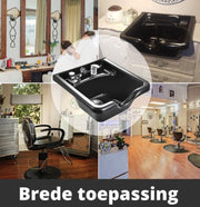 Happyment Haarwasbak - Wasbak - Kapper Salon Wastafel - Kapperswasbak - Zwart