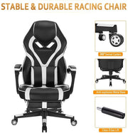 Bolt Edge Gamestoel - Wit - Ergonomisch - Met voetsteun - Verstelbaar - Gaming chair