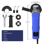 Professionele Snoer Slijper Zyren - 900W Hoek Slijper voor Snijden, Schuren en Polijsten - 12000RPM Snelheid met 115mm Schijf