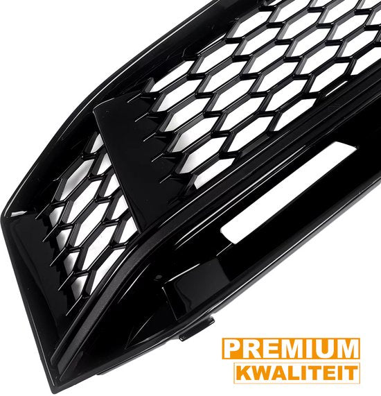 Voorbumper - Voor Audi A4 B9 S-Line/S4 2016-2018 - Auto accessoires - Onderste grille - Honingraat stijl - Gloss Zwart