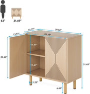Opbergkast met deuren - Binnen - Voor woonkamer of hal - Dressoir- Naturel
