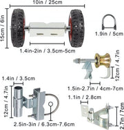 Rolpoort Set - Tuinpoort - Schuifdeur Mechanisme - 18x31x30cm - 14kg - Staal
