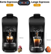 Bolt Edge Koffiemachine - 4-in-1 - Automatisch - Met melkopschuimer - Geschikt voor capsules