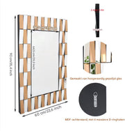 Wandspiegel Milano - 60x90cm - Woonkamer - Spiegel voor Badkamer, Make-up & Wandmontage