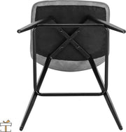 Happyment Leren barkrukken met rugleuning - Set van 2 - Ergonomisch - Keuken - barstoelen - Industrieel/Modern - Grijs - 43x35x88cm