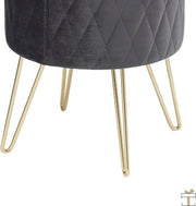 Bolt Edge Velvet Barkrukken - Zwart - Ergonomisch - Met Rugleuning - Set van 2 - Zithoogte 59-81cm