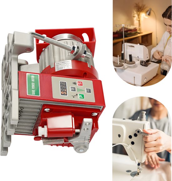 Naaimachinemotor - Voor elektrische naaimachines - Borstelloze, energiebesparende servomotor - Rood