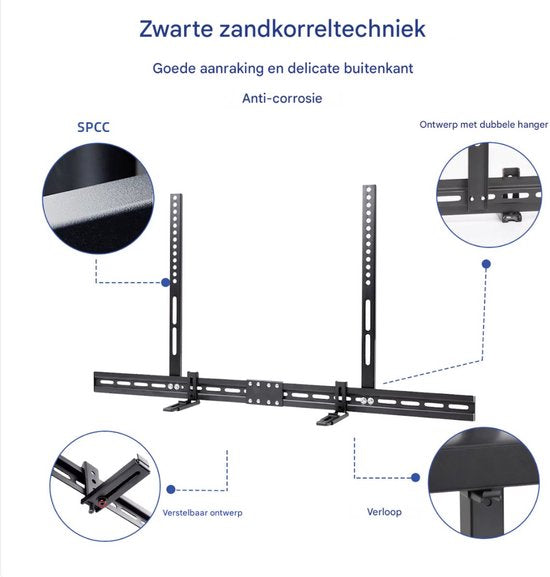 Universele soundbar beugel Vaylen - Tot 6kg - Ophangbeugel - Universeel - Metalen montagebeugel