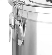 6L + 12L Roestvrijstalen Rijstemmer - Rijst dispenser - Voorraadcontainer - Voor Graan en Droog Voedselopslag - Met Deksel en 3-Knops Slot