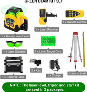 Roterende Laser - 500M - Groene Laser - Met Statief - 1mm/ 1.5m Nauwkeurigheid - Laser