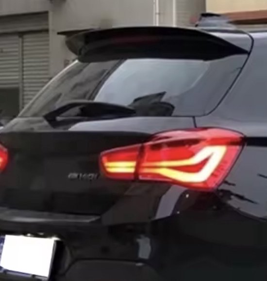 Spoiler MP Quella - Dakspoiler Deluxe - Voor BMW 1 Serie F20/F21 (2012-2019) - M Prestaties Stijl - Zwart - Auto accessoires